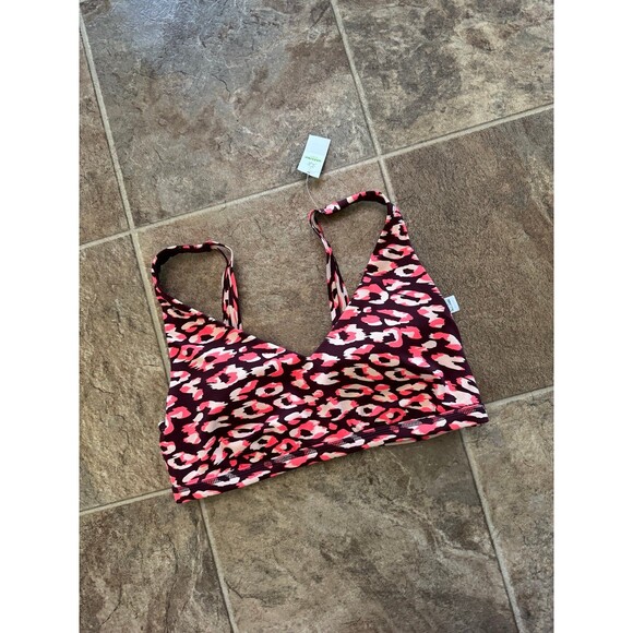 Aerie Goals Plunge Sports Bra Maplewood Size Large - Picture 3 of 7